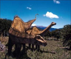 Puzzle Δύο δεινόσαυρους για το τοπίο